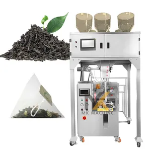 Máquina de embalagem de chá, venda quente automática interna e exterior, triângulo, malha, flor, ervas, para bolsa de chá de nylon