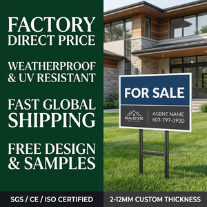 Premium Outdoor Advertising Stand <b>Banner</b> 18x24 with H-Stakes for Real Estate Listing and High Traffic Lawn Display - Product Image 1