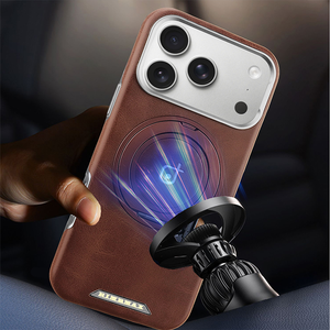 Business Magnetic Leather Phone Case for iPhone 17 16 15 14 13 12 <b>Pro</b> Max 17 Air With 360° Rotation <b>Ring</b> Stand Protective Cover - Product Image 4