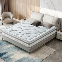 Matelas hybride en latex et ressorts, best-seller, avec housse en tissu polyester tricoté de qualité supérieure, tailles King et Queen