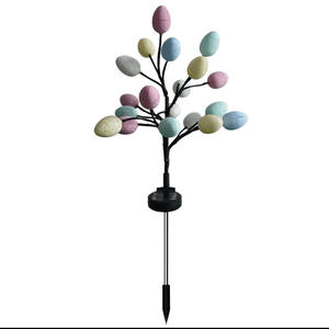 Lampe solaire LED étanche en forme d'œuf de Pâques, lampe d'œuf cassé, lampe à piquer au sol, décoration, adaptée au jardin, à la cour, à la clôture, à la terrasse, au balcon - Product Image 1