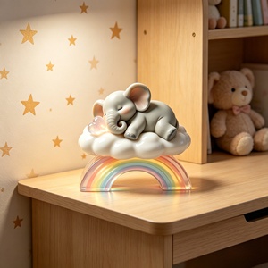 Scultura di <span class=keywords><strong>Elefante</strong></span> Arcobaleno BZY Personalizzabile, <span class=keywords><strong>Grande</strong></span> Decorazione da Esterno o da Tavolo per Arredamento Casa, Scultura in Resina - Product Image 6
