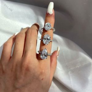 Dylam, sans MOQ, bagues pour femmes en argent sterling 925, minimalistes, de haute qualité, brillantes, classiques, avec pierres en CZ 5A, pour fiançailles et mariage - Product Image 6