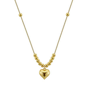 قلادة نسائية عصرية من YFN قلادة بدلاية على شكل قلب فضي مطلية بالروديوم لحفلات الزفاف والاحتفالات - Product Image 1