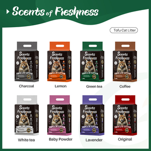 Vente chaude Meilleur Vente en gros propre Sable pour animaux de compagnie Tofu <span class=keywords><strong>Litière</strong></span> pour chat avec charbon de bois Parfum de lavande Contrôle des odeurs Sable lavable autonettoyant - Product Image 5