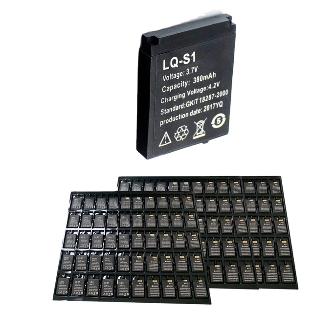 Smart Watch Battery 1pcs Lq-s1 3.7v 380mah Lithium Rechargeable Battery for Smart Watch Dz09 W8