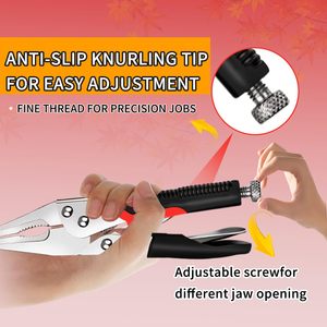 6PCS thép carbon cao kết hợp mạnh mẽ cỡ lớn khóa kìm kẹp Công Cụ Kìm áp lực phổ quát Khóa Kìm thiết lập - Product Image 4
