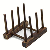Présentoir de vaisselle en bois, de cuisine, pour tasses, bols et assiettes, support de rangement, présentoir de bouteilles, 1 pièce
