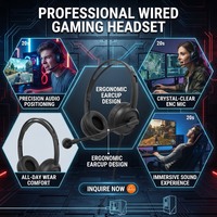 Casque filaire supra-auriculaire OEM/ODM avec suppression du bruit ENC, commandes tactiles RGB, cordon de 2 m – Conception portable pour les appels et le gaming