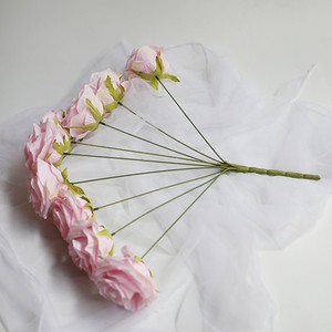 Fiore roseo 9 testa di <span class=keywords><strong>seta</strong></span> <span class=keywords><strong>artificiale</strong></span> rosa Bouquet stile moderno di lunga durata matrimonio decorazione floreale <span class=keywords><strong>artificiale</strong></span> 9 testa rosa mazzetto - Product Image 3