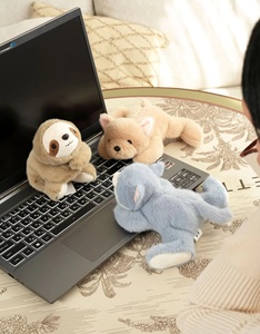 Peluche chat noir et blanc, mini poupée couchée, petite peluche chien, sac à dos, poupée de réconfort, cadeau, souvenir de mariage - Product Image 6