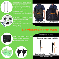But de football pliable pour enfants, facile à installer, durable, en tissu Oxford 210D, portable, pour l'entraînement de football en extérieur, lot de deux
