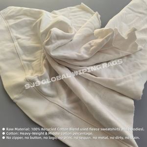 Trapos de algodón 100% reciclado para taller, 50LB, blancos, de lana, 8 kg - Product Image 4