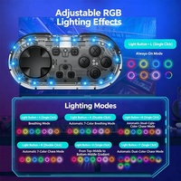 Mini manette sans fil compatible avec Switch Pro, éclairage réglable, compatible PC / Android / iOS