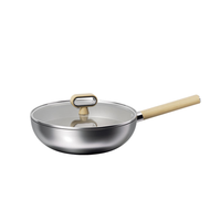 Ensemble de casseroles en acier inoxydable 304 tri-couches, série titane fondu, antiadhésif, compatible gaz et induction, poêle de cuisson D