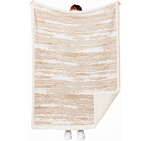 Couverture en polaire Sherpa de luxe ultra douce, réversible, en microfibre, pour lit, canapé, maison, vente en gros