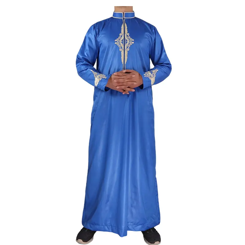 Vêtements musulmans de Offre Spéciale et de haute qualité Vêtements islamiques Jubbah pour hommes Thobe Khamis Vêtements islamiques arabes pour hommes