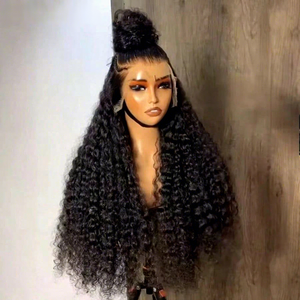 Prix d'usine Perruque Lace Front 13*4 en Cheveux Humains Vierges Bruts Vietnamiens 26 pouces, Bouclés Jerry, Raie Profonde, Bouclés Crépus - Product Image 3