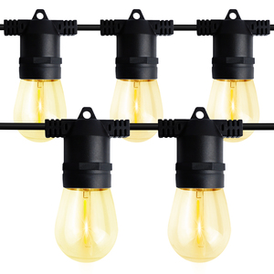 Bombilla edison de 48 pies para exteriores, luz de cadena e27 conectable, impermeable, de alta calidad, enchufe europeo, vintage - Product Image 1