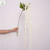 Großhandel 125cm Künstlicher Weißer Amaranthus Schaumstoff-Grünzeug Hängendes Blattwerk 6 Zweige für Blumenarrangements
