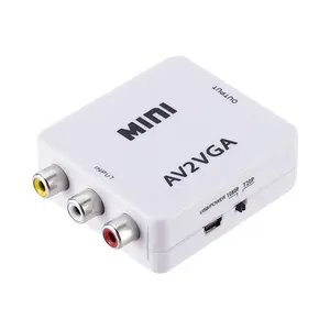 Adaptateur RCA CVBS AV2VGA vers VGA, convertisseur vidéo HD, RCA vers vga, pour moniteur de télévision