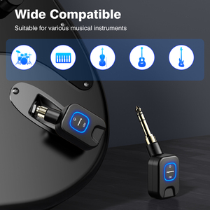 ระบบกีตาร์ไร้สาย 5.8GHz ความหน่ว<span class=keywords><strong>ง</strong></span>ต่ำพิเศษ 4.6ms สำหรับกีตาร์ เบส อูคูเลเล่ และเครื่องดนตรีไฟฟ้า ขายส่ง - Product Image 3