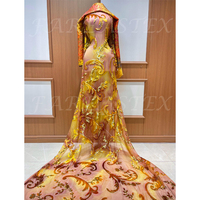FAREASTEX Offre spéciale Velours de soie métallisé pour robe de mariée somalienne Dirac somalienne