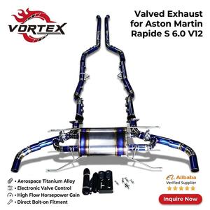 Système Valvetronic Vortex Pie-Cut soudé en titane bleu pour Aston Martin Rapide S 6.0 V12 avec module de soupape sans fil et conduites - Product Image 1
