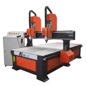 Hot Selling 1325 Onafhankelijke Dubbelkop Cnc Router Houtbewerking Schuim Keramische Graveermachine