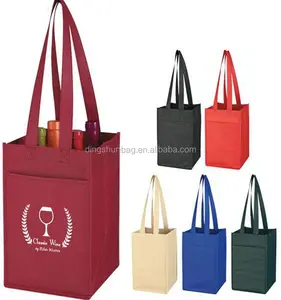 Eco-friendly Reusable Stand Up Bag Dual Non Woven Wine Textil Bag