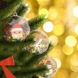 Adornos Navideños Transparentes de Plástico, Hechos a Mano, Impermeables, de 5-40 cm, para Rellenar, Decorativos, Colgantes - Product Image 4