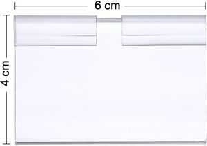 Il supermercato fornisce un supporto <span class=keywords><strong>per</strong></span> etichette in PVC trasparente con doppio gancio <span class=keywords><strong>per</strong></span> ripiano del prezzo al dettaglio 4-8cm (1.57-3,15 pollici) - Product Image 2