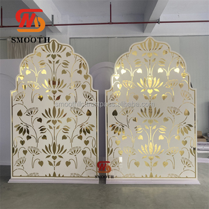 Nuevo y Elegante Fondo Personalizado para Bodas, Soporte para Fondo de Acrílico Dorado, Arco de PVC - Product Image 1