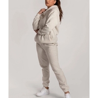 Sonbahar kış özel düz % boş Logo pamuk Blend boy Unisex kazak kırpılmış tişörtü sıcak kadınlar rahat Hoodies setleri