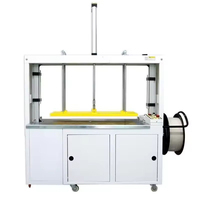 Machine de cerclage semi-automatique 2026 à table haute pour cartons, pneus et bande PP, avec équipement de pression supérieure pour papier et plastique