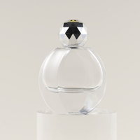 Vente en gros d'usine, flacons de parfum ronds plats personnalisés pour femmes, 50 ml, flacon de parfum vide élégant et luxueux avec boîte, haute qualité