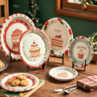 Plateaux en carton personnalisés avec logo imprimé, plateaux à gâteau en carton, plateaux de 6 pouces