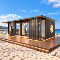 Maisons préfabriquées modernes de luxe, maisonnette 1 ou 2 chambres avec cuisine, cabane modulaire de luxe pour usage commercial et résidentiel