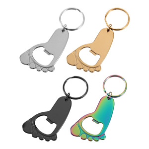 New Arrival Promotional Business Gift <b>Beer</b> <b>Bottle</b> <b>Opener</b> Foot Shaped 3D Shape Zinc Alloy Luxury Lightweight Keychain Carabiner - Product Image 5