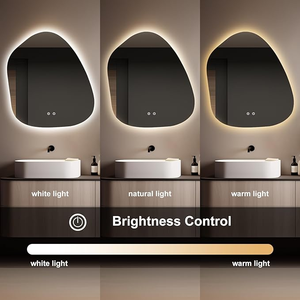 Led chống sương mù phòng tắm Vanity gương với Dimmable ánh sáng và 3 màu sắc treo tường thiết kế hiện đại sinh nhật trang điểm gương - Product Image 4