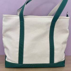 Nouveau sac fourre-tout et sac messager en toile de grande taille à la mode avec fermeture à glissière 36x14x29cm - Sac de plage durable pour faire les courses - Product Image 2