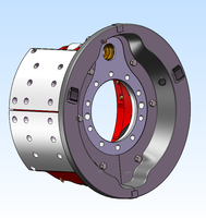 Frein arrière à double goupille à changement rapide en fonte ductile usiné CNC série MAN 410x220 pour essieux de tracteur composites