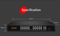 Commutateur réseau Ethernet POE intelligent C0MFAST 18 ports CF-SF1162P Port RJ45 48V POE