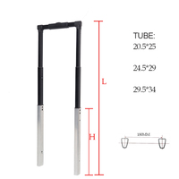 Poignée télescopique robuste en plastique pour valise à outils de 18 pouces, pièces de rechange pour chariot