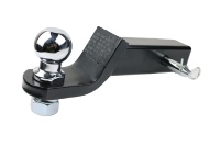 Yikun Nouveau support de boule d'attelage robuste en acier au carbone haute résistance de 2 pouces pour Hilux pour Isuzu D-Max 6000 lb, antirouille, noir brillant