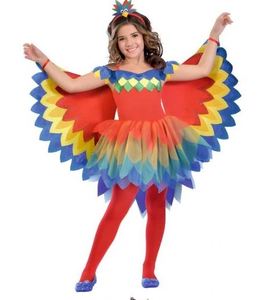 Filles chaudes Halloween fée oiseau Cosplay Cape robe carnaval tenue ailes Costume arc-en-ciel <span class=keywords><strong>perroquet</strong></span> Costume - Product Image 2