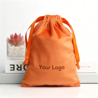 Sac à cordon imprimé personnalisé Sac d'emballage promotionnel en velours pour bijoux Sac pochette cadeau de luxe