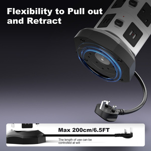 Nhà Máy Trực Tiếp Junwei 11 Cách 2 USB Tháp Mở Rộng Tăng Bảo Vệ Đa Cắm Mở Rộng Cho Nhà Văn Phòng - Product Image 5