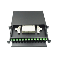Cadre de distribution optique pour tiroir monté sur rack coulissant de 19 pouces ODF 1U 2U 3U 4U 12 24 48 72 96 144 288 Core Odf