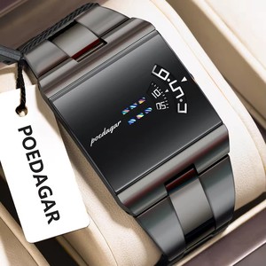 Poedagar 857 Orologio <span class=keywords><strong>da</strong></span> <span class=keywords><strong>Polso</strong></span> di Alta Qualità <span class=keywords><strong>per</strong></span> Uomo con Quadrante Quadrato, Cinturino in Acciaio Inossidabile, Impermeabile, Movimento <span class=keywords><strong>al</strong></span> <span class=keywords><strong>Quarzo</strong></span> - Product Image 4